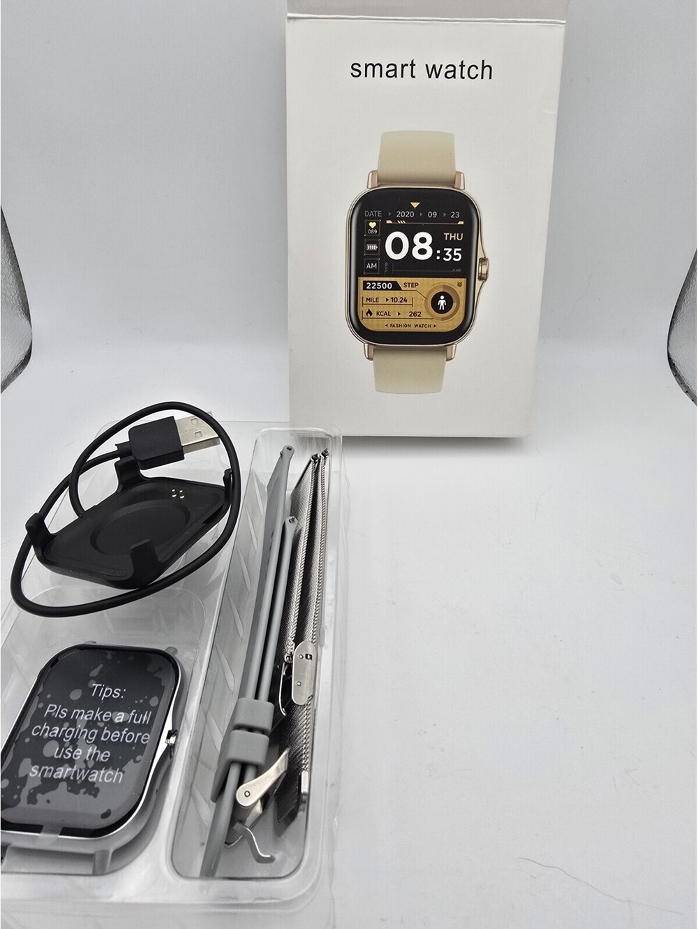 Smart Watch For Women And Men Golden Sports Watch With Call - USA Seller